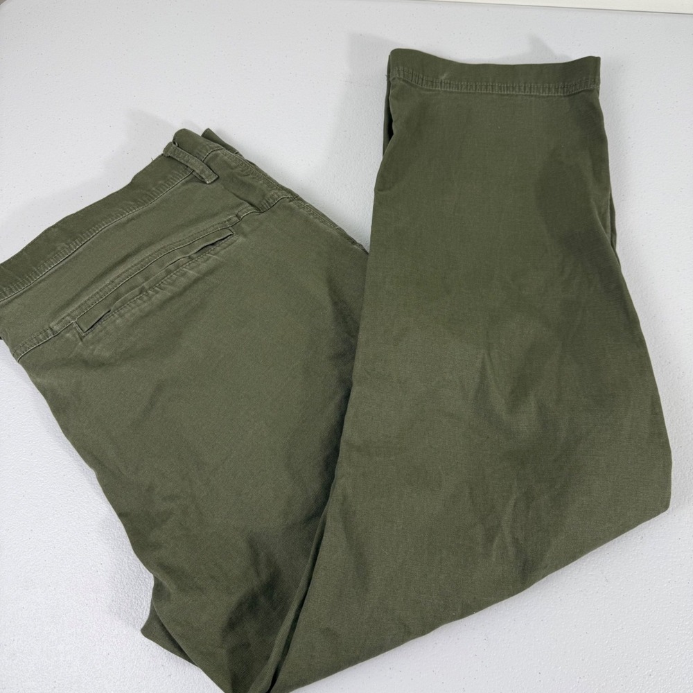 L.L. Bean Mens Olive Green Cargo Pants Straight Leg Stretch 42x30 513012